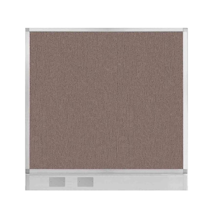 Versare Hush Panel Configurable Cubicle Partition 4' x 4' Latte Fabric w/ Cable Channel 1855413